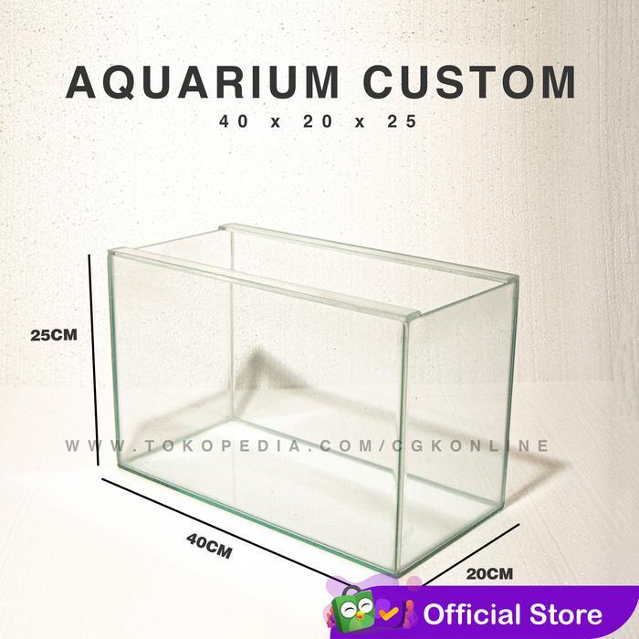 Aquarium Ikan Hias 40 x 20 x 25 Custom - 20x40x25