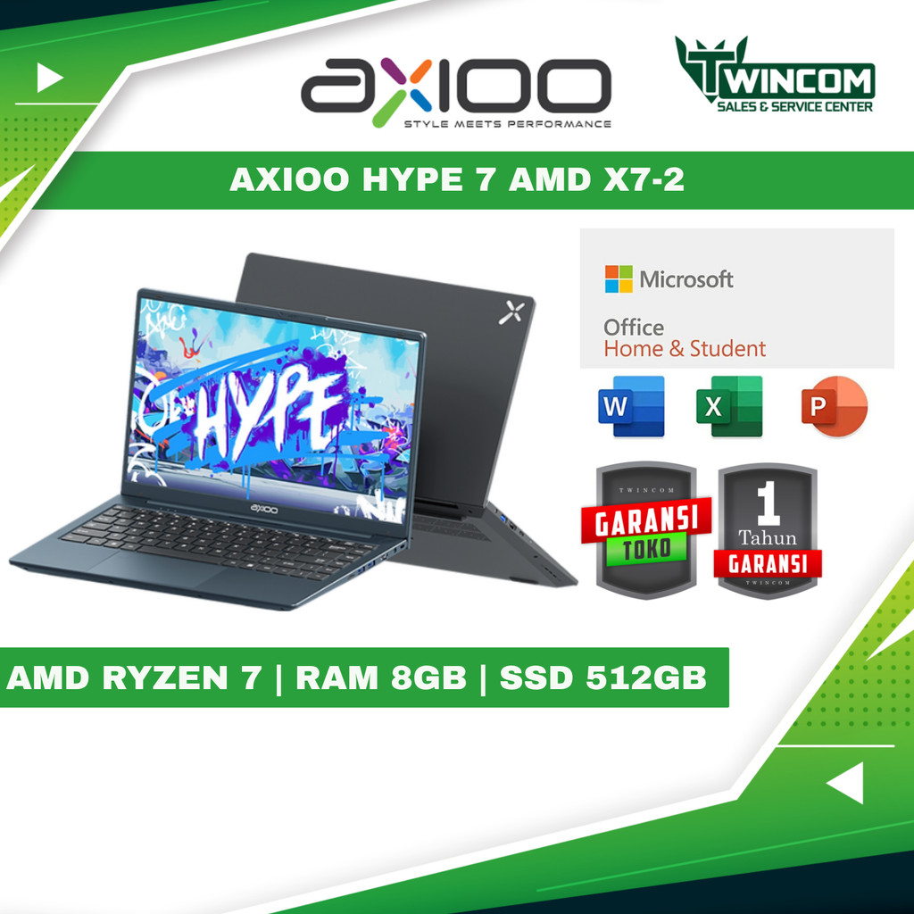 LAPTOP AXIOO HYPE 7 AMD X7-2 RYZEN 7-5825U 8/16GB 512GB 14" FHD IPS