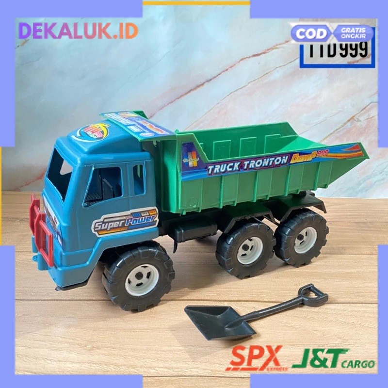 AS Mainan Anak Mobil Dump Truck Tronton Truk Oleng Pengangkut Pasir Dan Sekop TTD999 COD [SF] A104 B