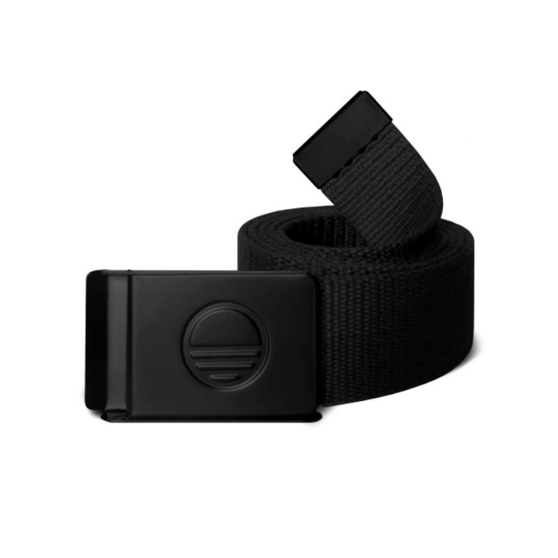 (Clariont) Open Ending Webbing Belt Metal Buckle Deboss Logo