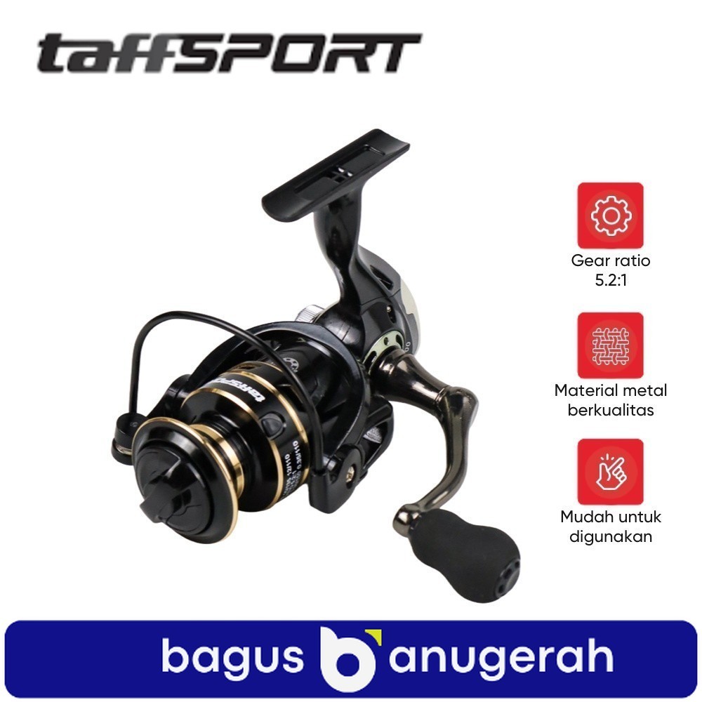 TAFFSPORT Gold Sharking Metal Reel Pancing Spinning 5.2:1 - NX4000