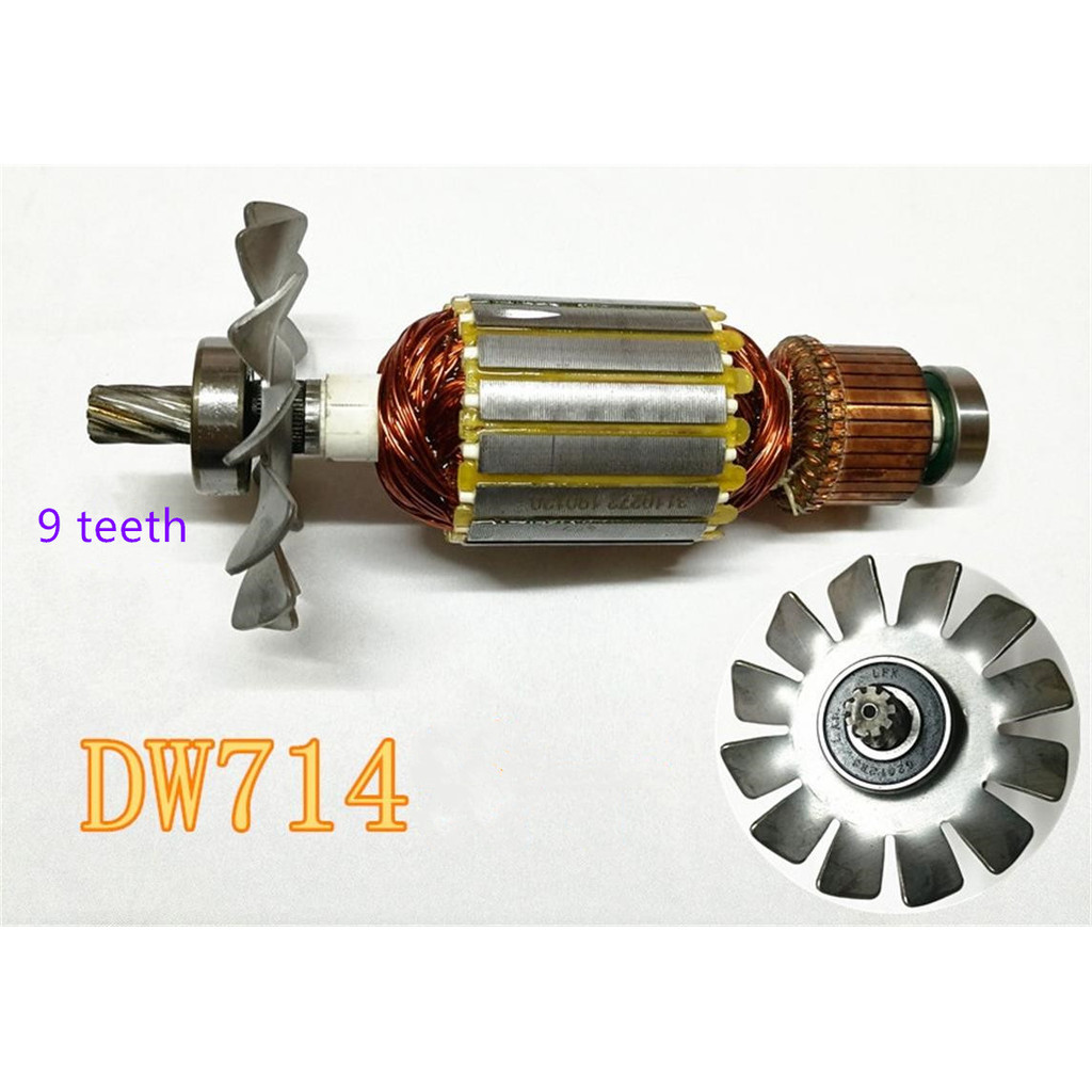 220V Miter Saw Armature Rotor for Dewalt DW714 Power Tool Accessories