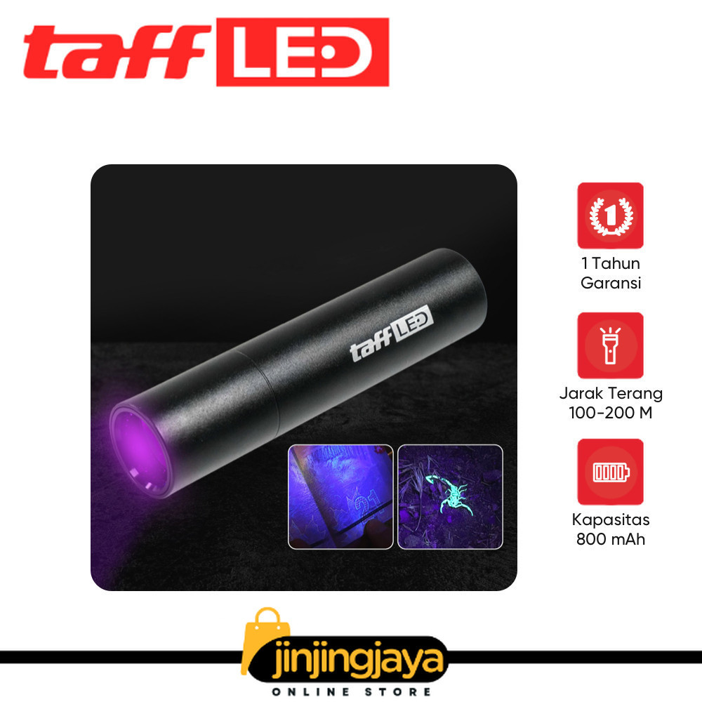 TAFFLED Senter UV Ultraviolet Mini Flashlight Money Detector 365nm - S11-Z