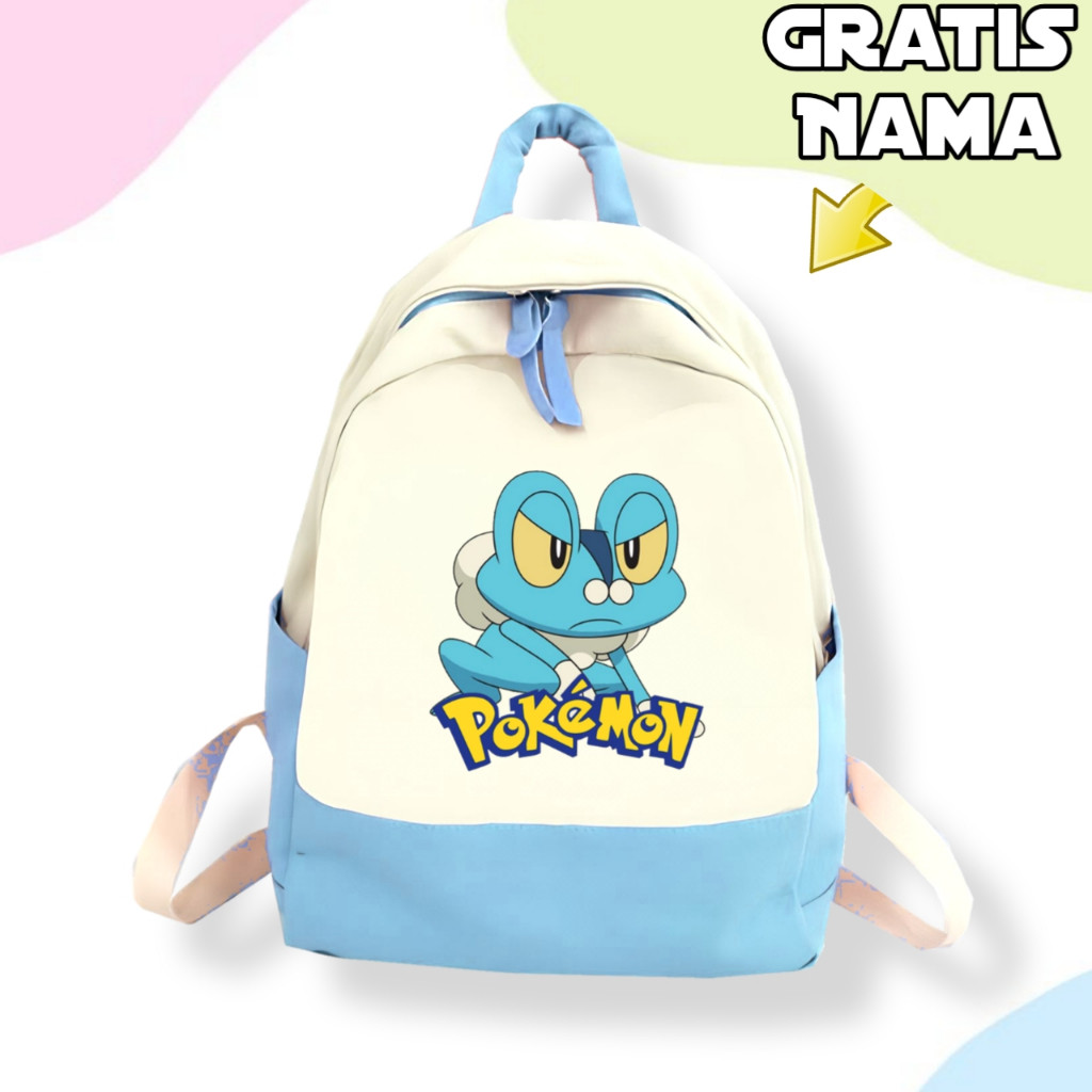 Tas Backpack Anak Pokemon Froakie terbaru / Tas Sekolah Ransel Anak Pokemon Froakie Terbaru - SEMUT 