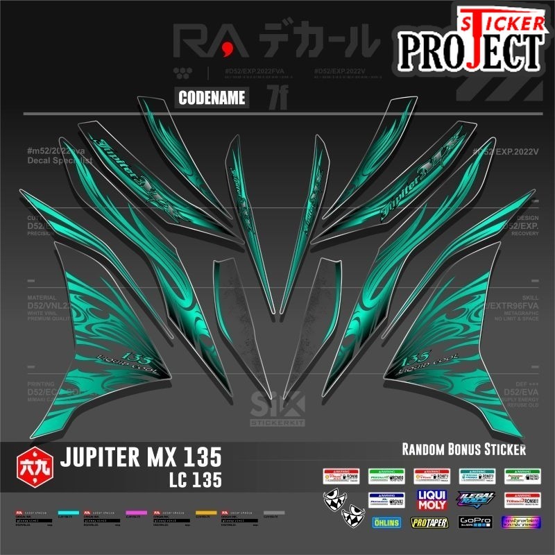 Striping Jupiter MX 135 New Transparan/Sticker MX 135 New Transparan