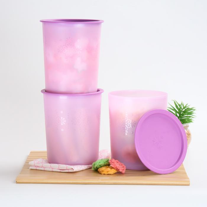 CPM Toples savina M Set of 3 Pcs / Toples Plastik / Toples Kerupuk - ungu