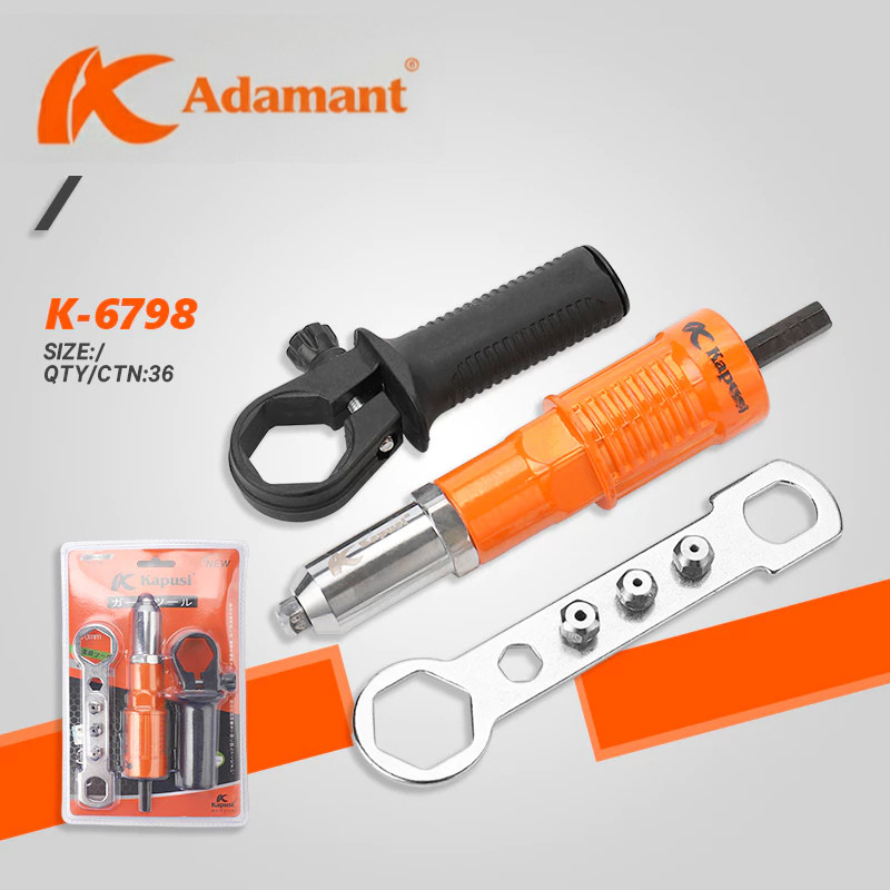 Kapusi Bor Adaptor Rivet /Bor Listrik Kepala Mata Bor Tang Rivet K-6798