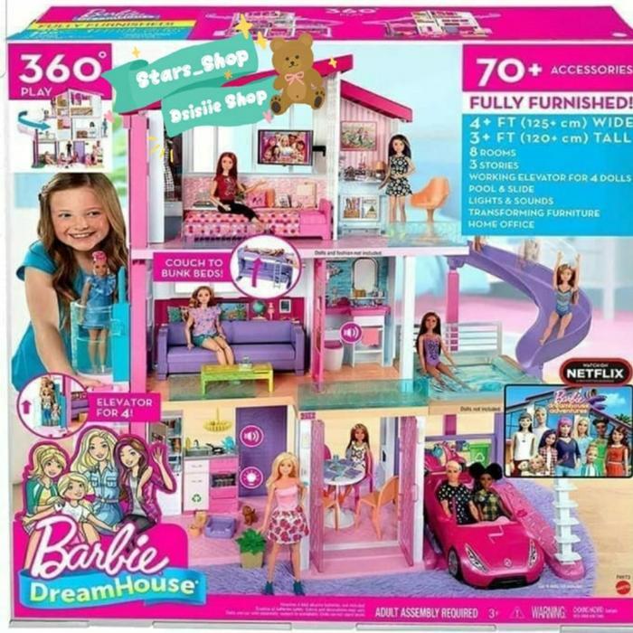 Barbie dreamhouse 3 Floor Original/ Mainan Rumah Barbie Besar 3 lantai
