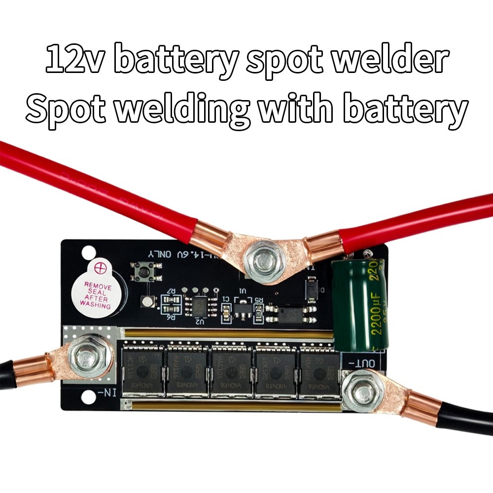 UR Tech 130A PCB Spot Welder Baterai Portabel Rakit 12-14.6 V