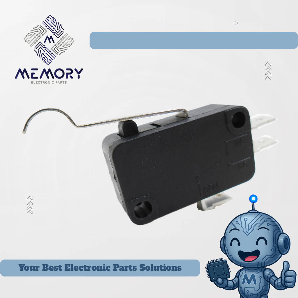 Micro/Limit Switch +Plat Panjang Lengkung Tanpa Roda