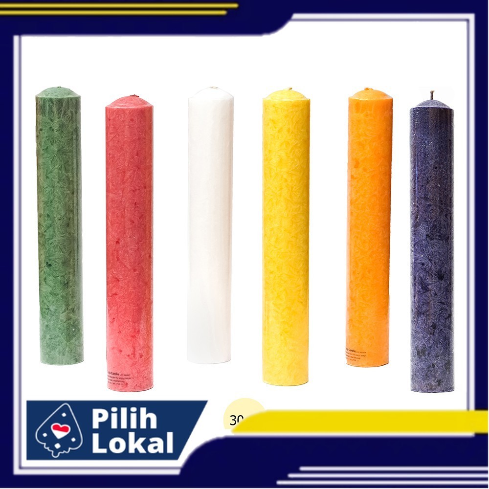 Lilin Pilar Warna ( Uk. 30 x 5cm ) - Lilin Pilar Rohani - Lilin Besar