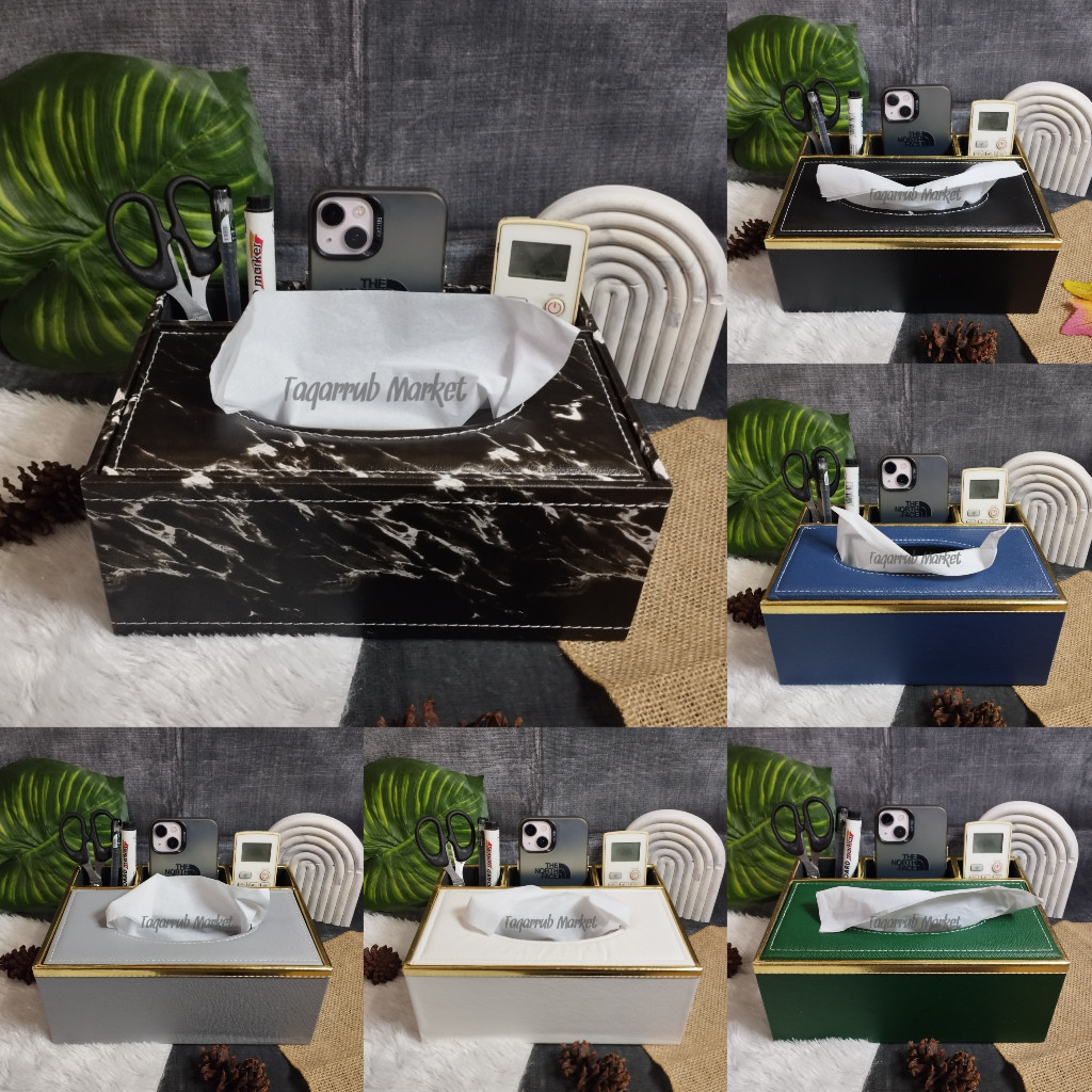 Box tissu kotak tissu tempat tissu box tissu warna box tissu kulit PU tissu box polos
