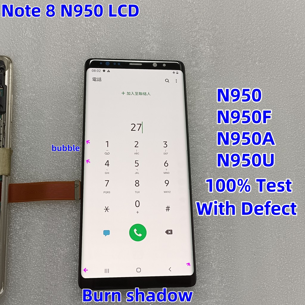 6.3''100% Tested LCD For Samsung Galaxy Note 8 N950F Note8 N950 N950U N950A N950F/DS Display Tou Scr