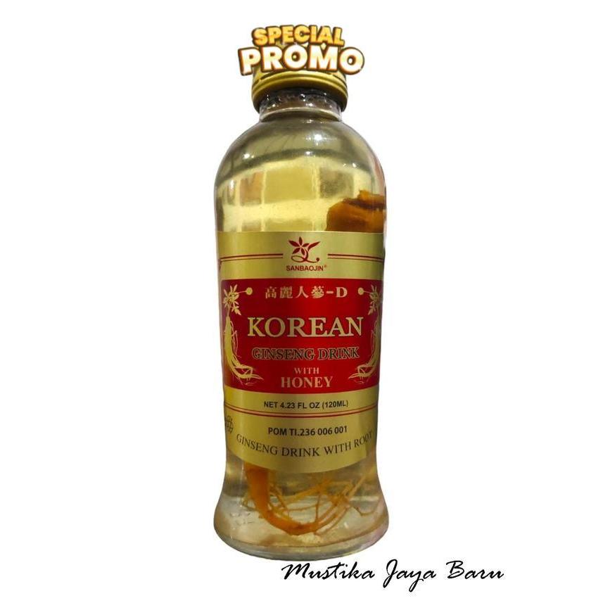 SANBAOJIN Korean Ginseng Drink With Honey 120ml - Minuman Ginseng Kore BSPACE