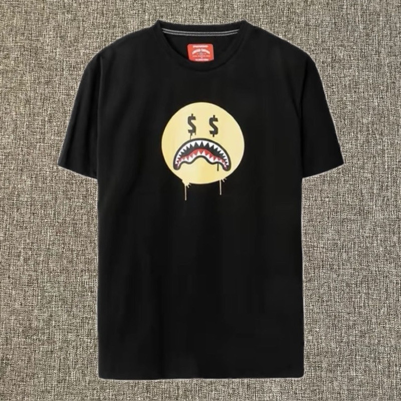 Dijamin 100%  Sprayground Shark Mouth Tee Black Original / Baju Kaos Sprayground Authentic