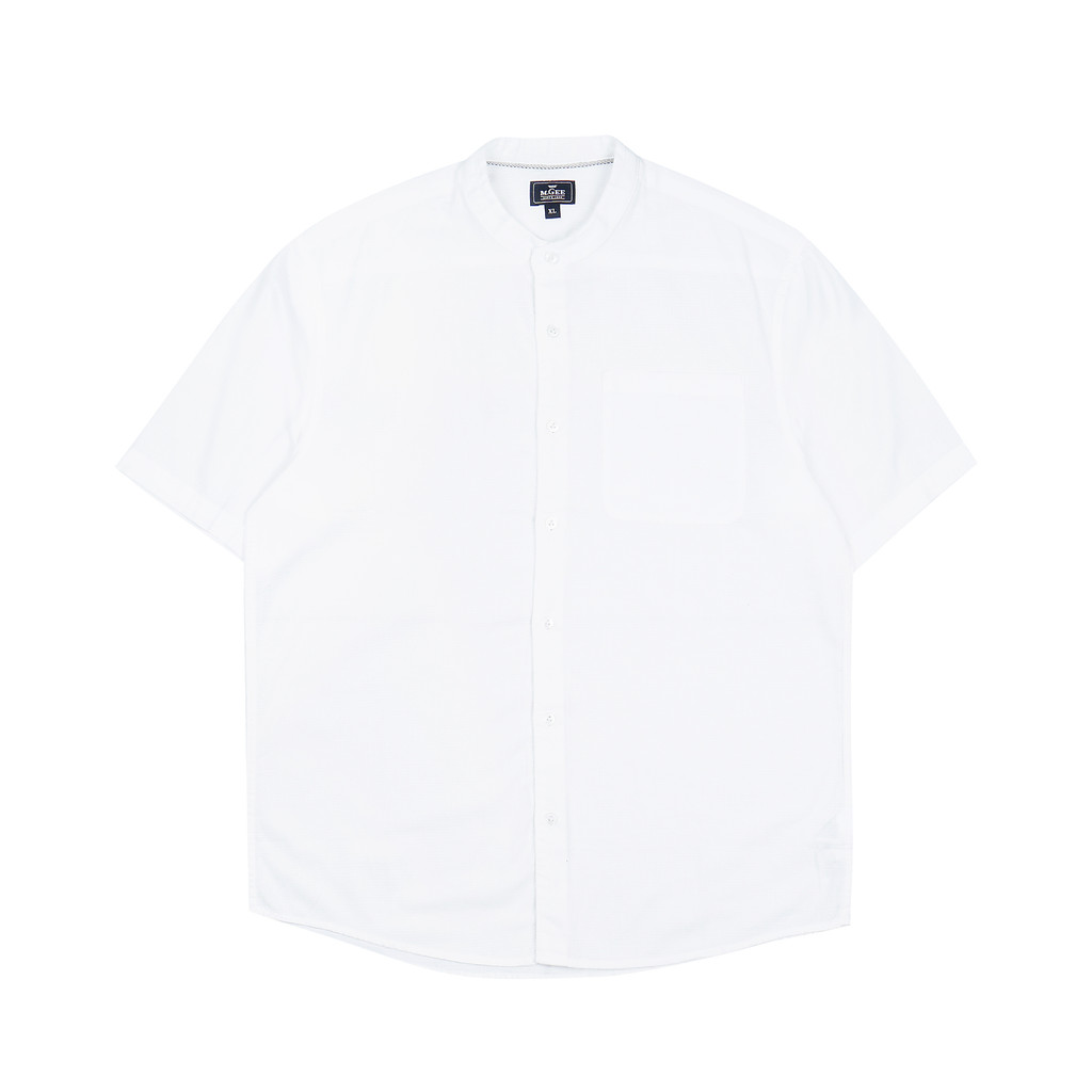 MGEE Baju Muslim Koko Pria Lengan Pendek M.Gee AZKA C080 White