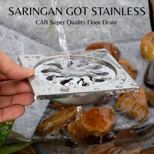 Floor drain Saringan Got Kamar Mandi Stainless steel / Floor Drain Stainless Merk CAB / Afur Kamar M