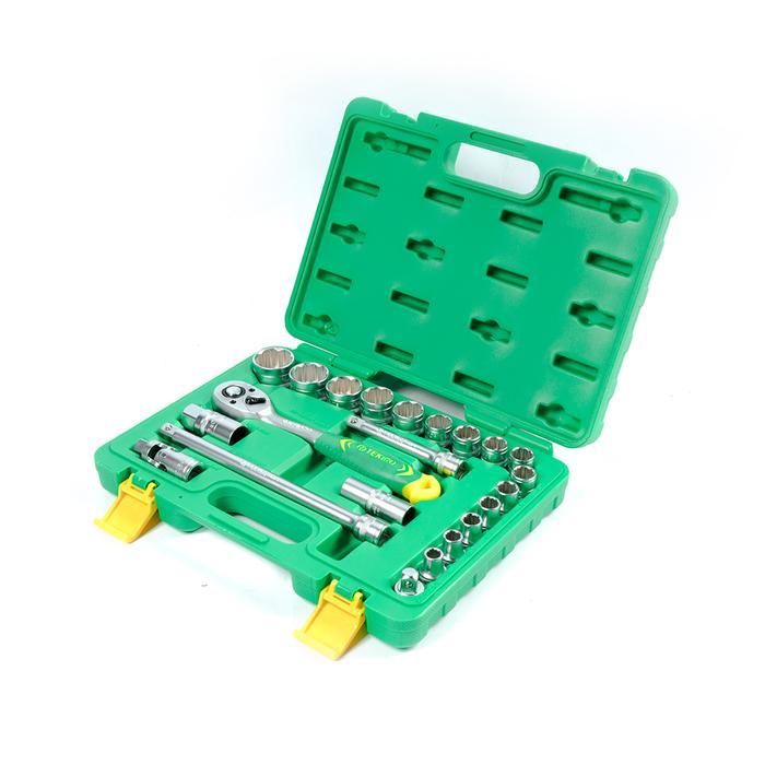 TEKIRO 1/2 INCH SOCKET SET 12 PT PLASTIK 22 PCS / KUNCI SOCK SET