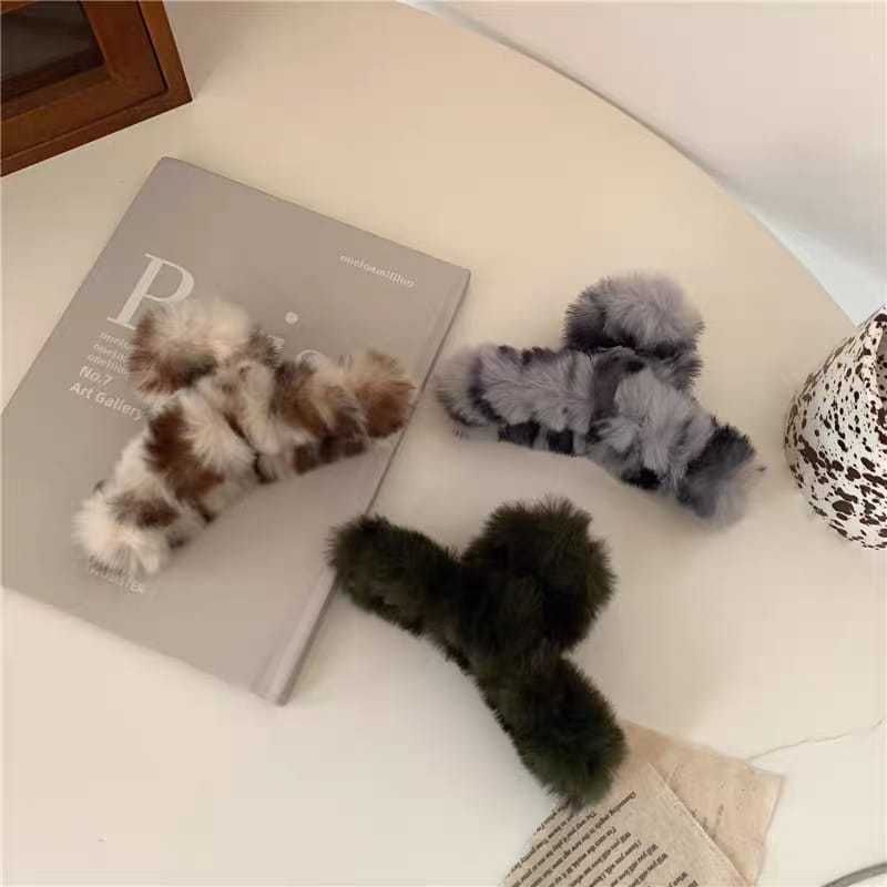 12pcs Jepi Bulu Motif Loreng / Jedai Bulu Leopard / Jepi Rambut Motif Macan / Jedai Korea Premium BE