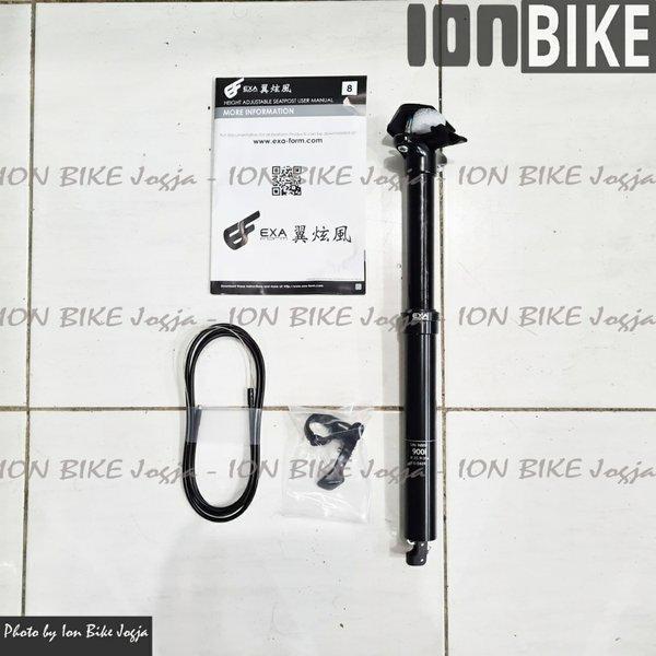 Seatpost 30.9 Exaform Adjustable T125 Dropper 395mm Remote Sepeda MTB
