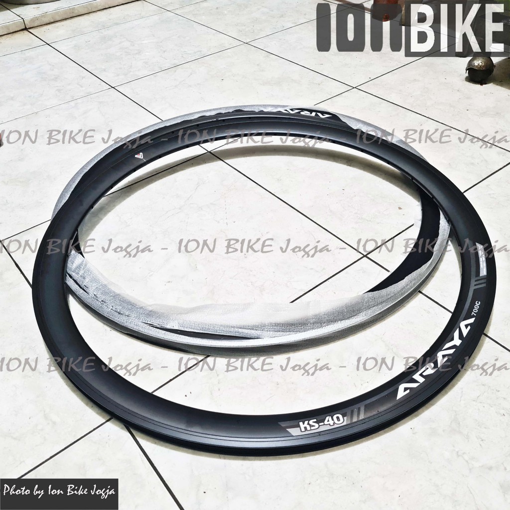 sepasang velg araya KS40 700 c lubang 32 Hole - rim rims KS-40 700c 32h 32H ringan sepeda balap road