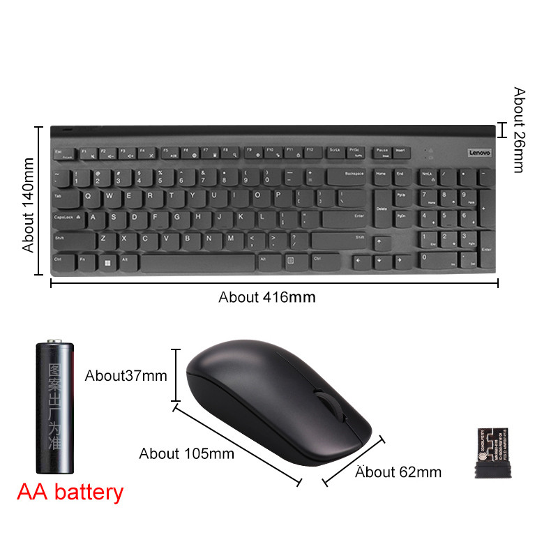 Lenovo Keyboard and Mouse Set Lenovo Yoga Life Wireless Keyboard and Mouse Set Black Office Keyboard