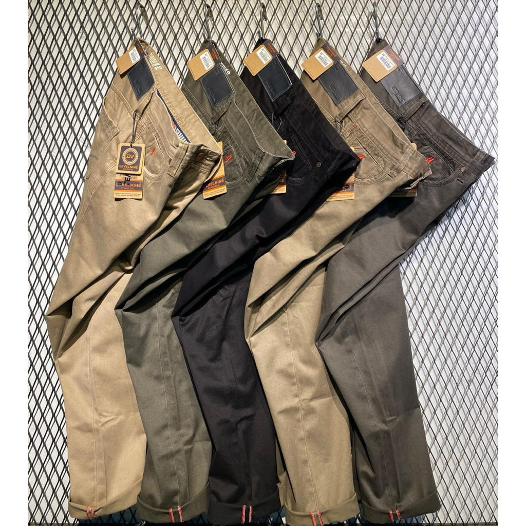 [NEW ARRIVAL] [DV LEVEL NINE] Celana Panjang Katun Canvas dv level nine Original / bahan premium Awe
