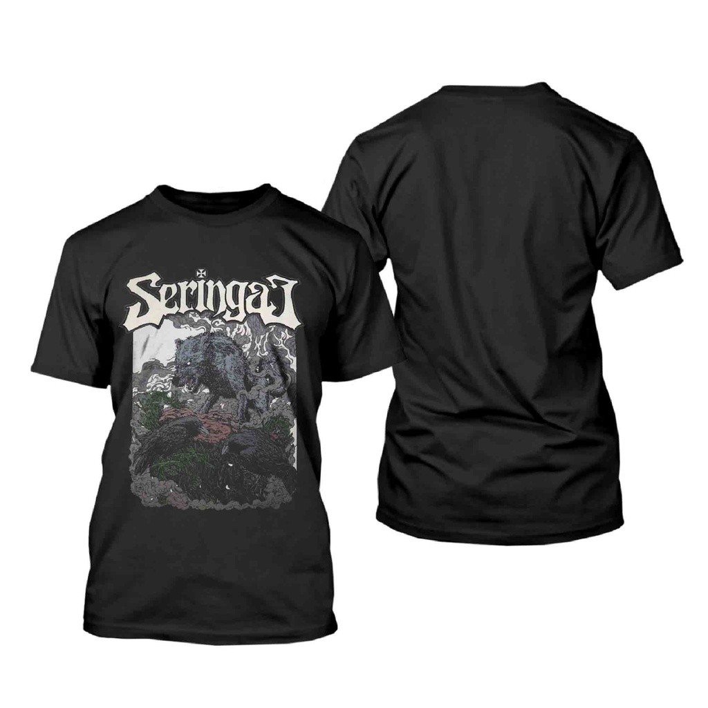 Original Seringai - Wolf Crows Tshirt Kaos Pria