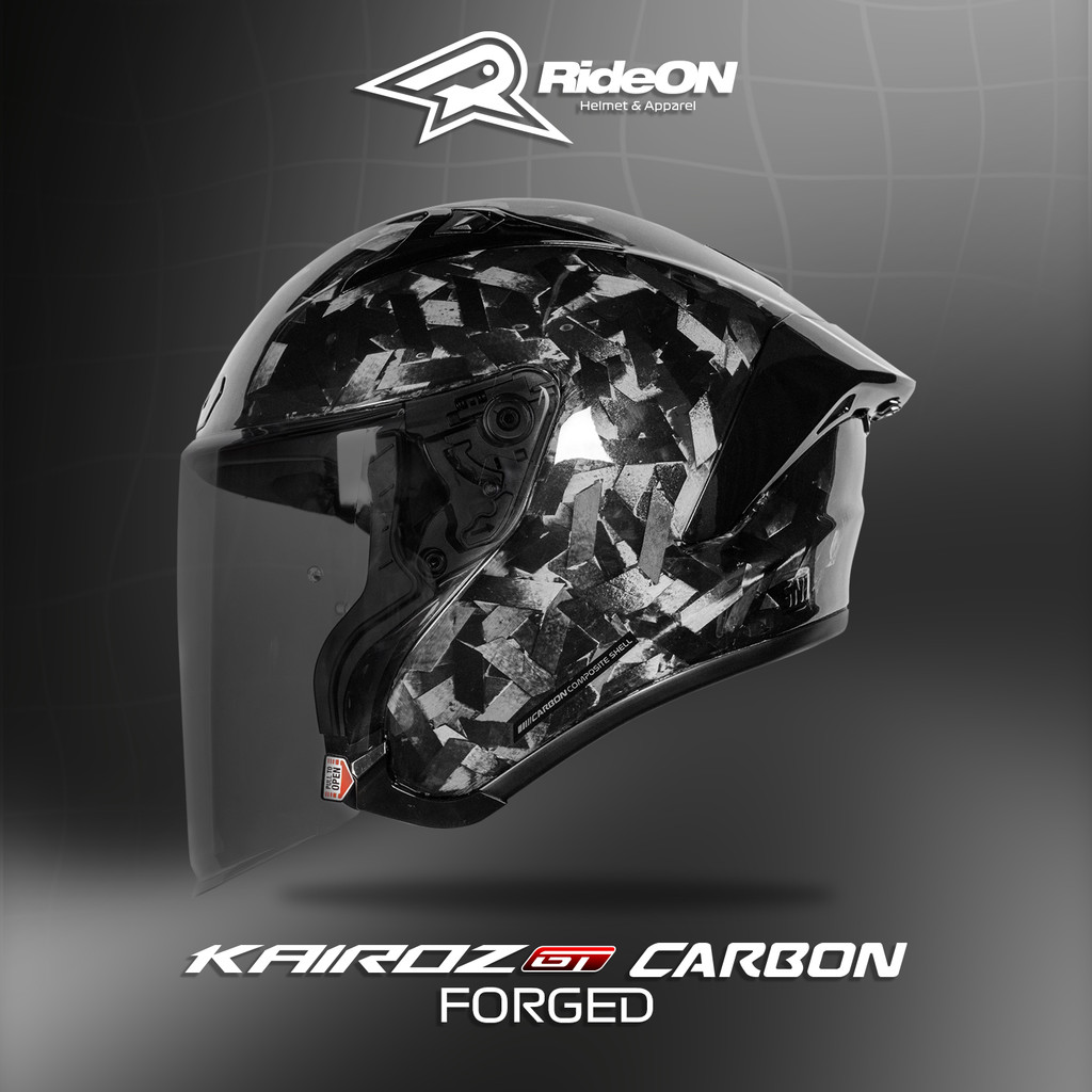 NJS Kairoz GT Carbon Forged Gloss/Doff (FREE PINLOCK) - Helm Half Face | Kairoz GT | GT Series | GT 