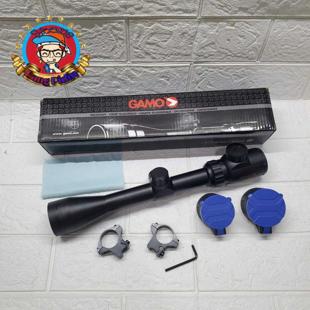 Gamo 3-9X40 Teleskop Reticle Mildot Lampu 3 Warna