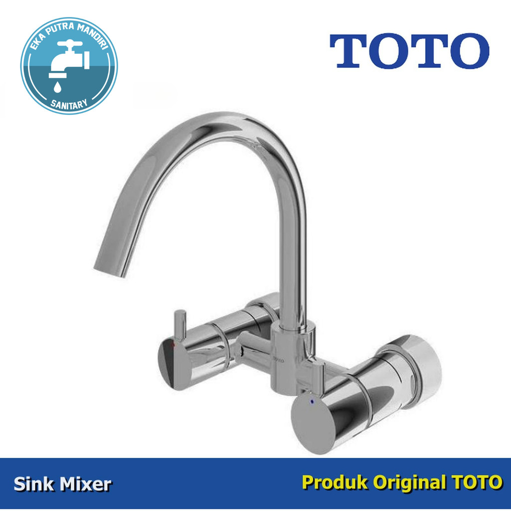 TOTO Kran Dapur TX607KESBR Panas Dingin | Keran Sink Mixer Intalasi Dinding