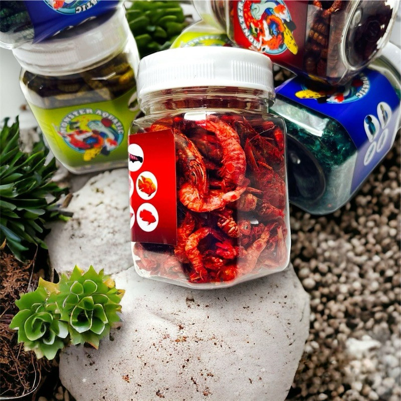 Udang super premium monster extreme red yellow blue kering PREDATOR FISH pakan ikan