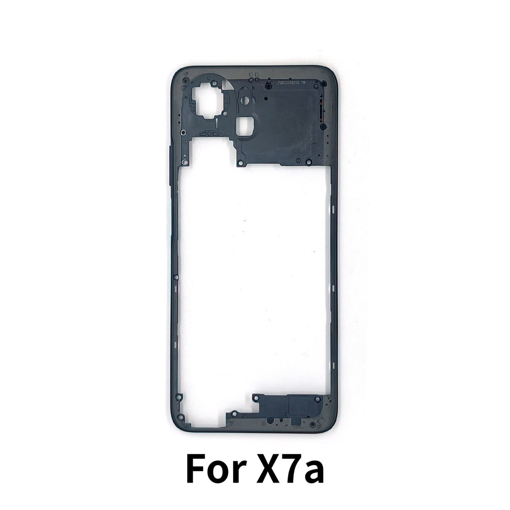 For Honor X7A Middle Frame Housing Bezel With Side Button Repair Parts