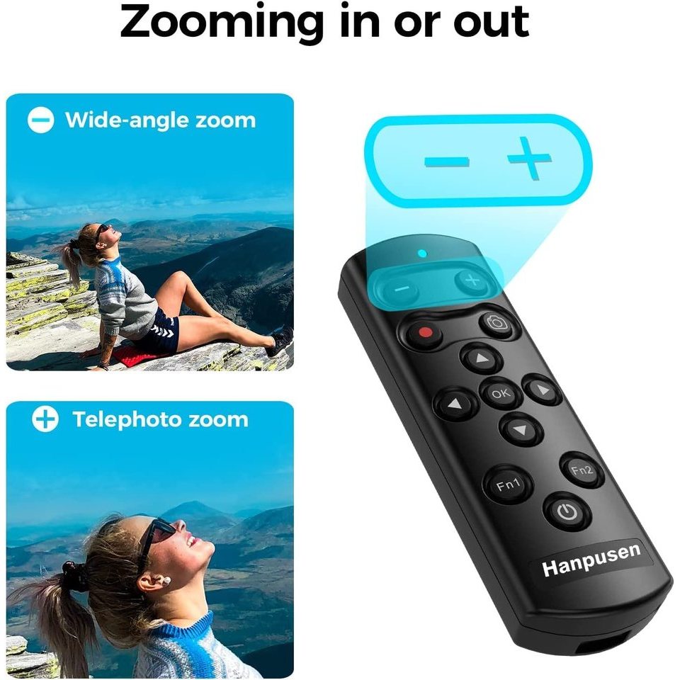HANPUSEN Bluetooth Wireless Camera Remote for Nikon Zfc Z30 Z5 Z7II Z6II Z50 COOLPIX P1000 P950 A100