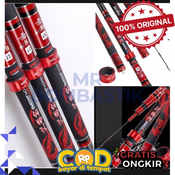 tegek import juxing special power black pit 7h 19t packing pipa pvc bonus ujung no.1 - Hitam merah, 