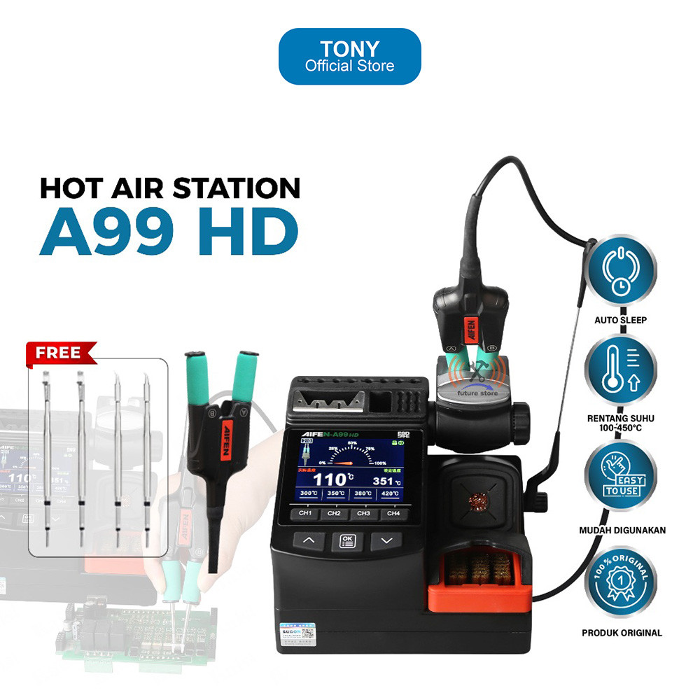Solder Station AIFEN A99 HD - Dual Handle T210 & Electric Tweezers - AIFEN A99