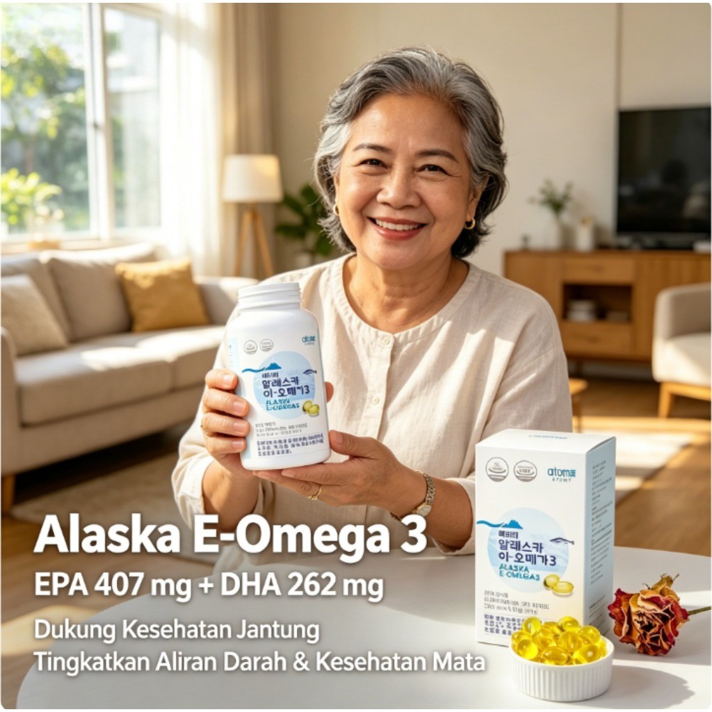 Atomy Alaska E-Omega 3 EPA DHA 700mg Jantung 180 Softgels LY41141