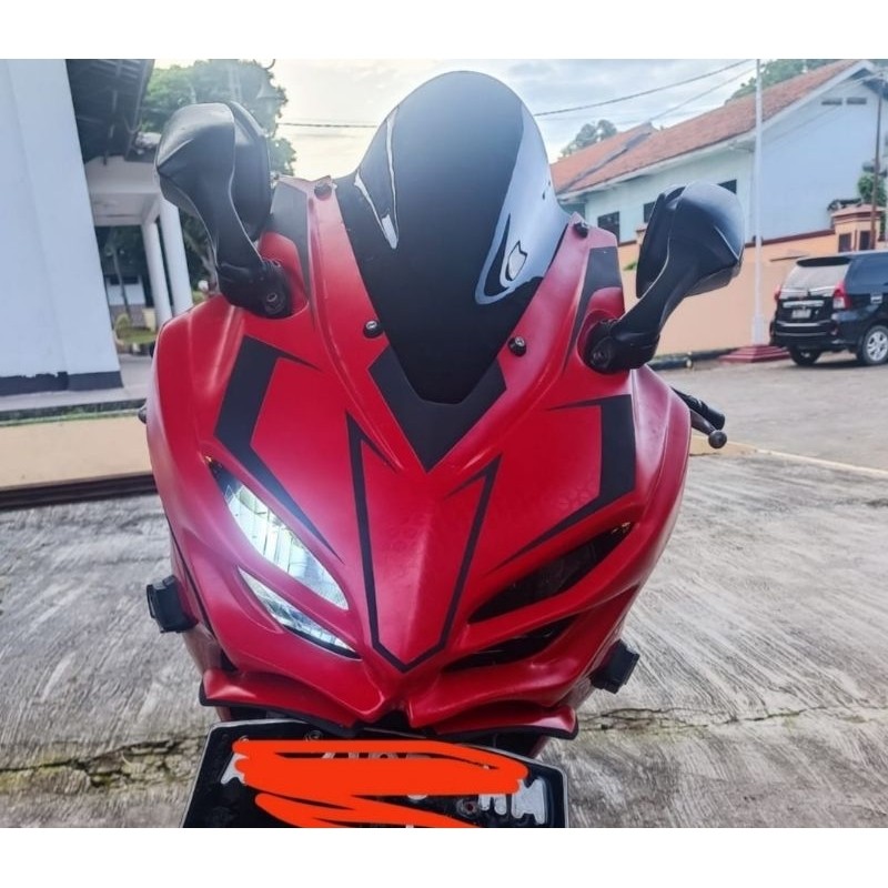 Topeng Kedok Cover Lampu Visor Model CBR250RR Winglet PNP Honda CBR150R Lokal K45 2014-2015 Moto Sho