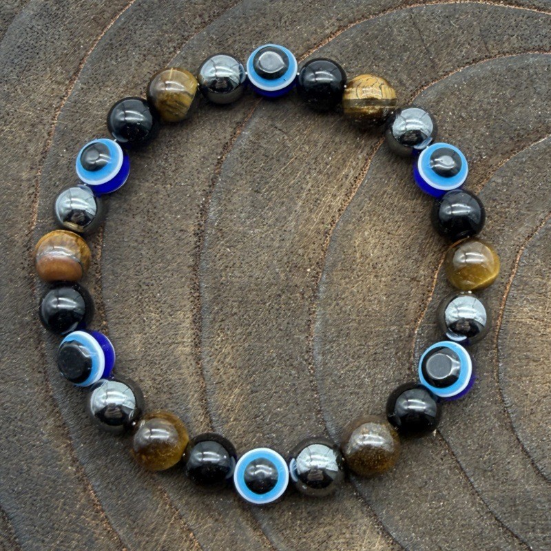 Gelang Tiger 's Eye Stone Black Gallstone Devil 's Eye Tiger 's Eye Stone Bracelet