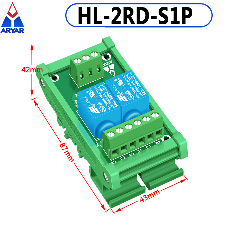 2 channel 3V 5V 12V 24V Songle Relay Module Driver Board PLC Board Relay Module SPDT 10Amp Pluggable