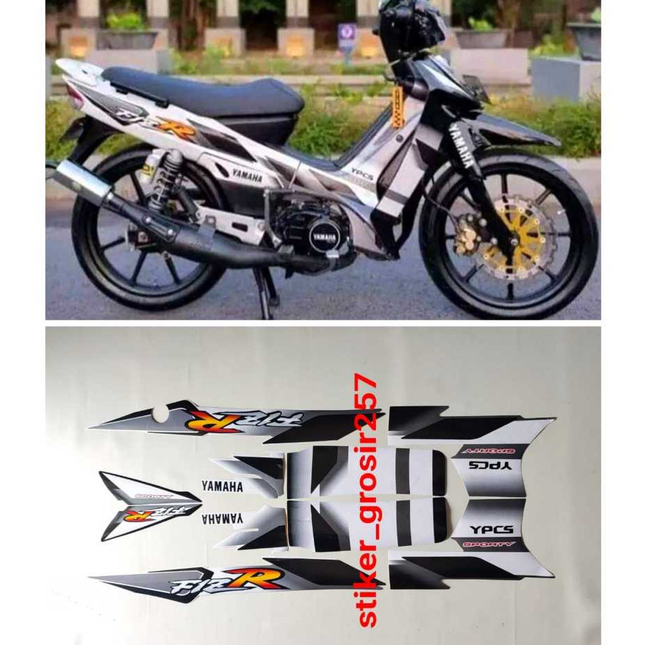 STIKER STRIPING LIS BODY F1ZR FIZR 2001 2002 WARNA PUTIH HITAM STANDAR