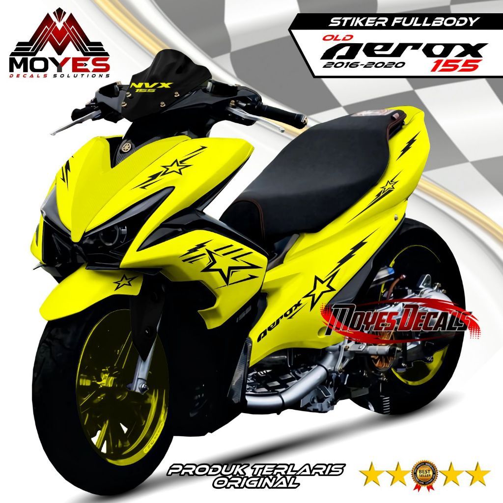 Stiker Fullbody Decal Aerox Old 155 Motif Polos MYS11204 / Decal Aerox Old  VVA Full Body