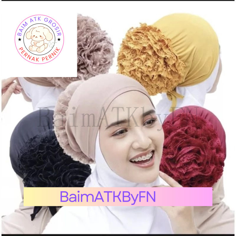 Ciput Cepol Turki / Inner Hijab Turkey / Cepol Kerudung Brokat / Ciput Jersey Premium Anti Pusing