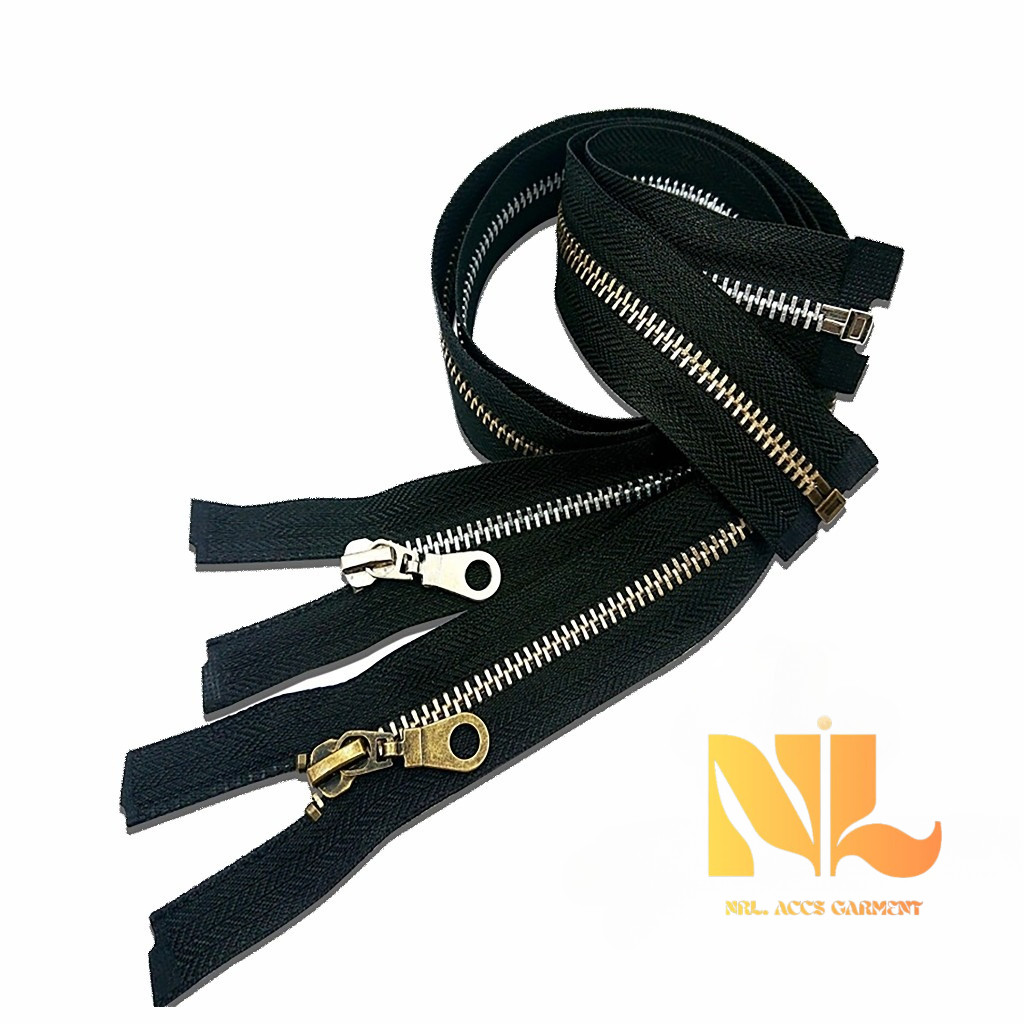 (10 PCS) Resleting Jaket Besi 55 CM (22 Inci) / Resleting Rell Besi No 5