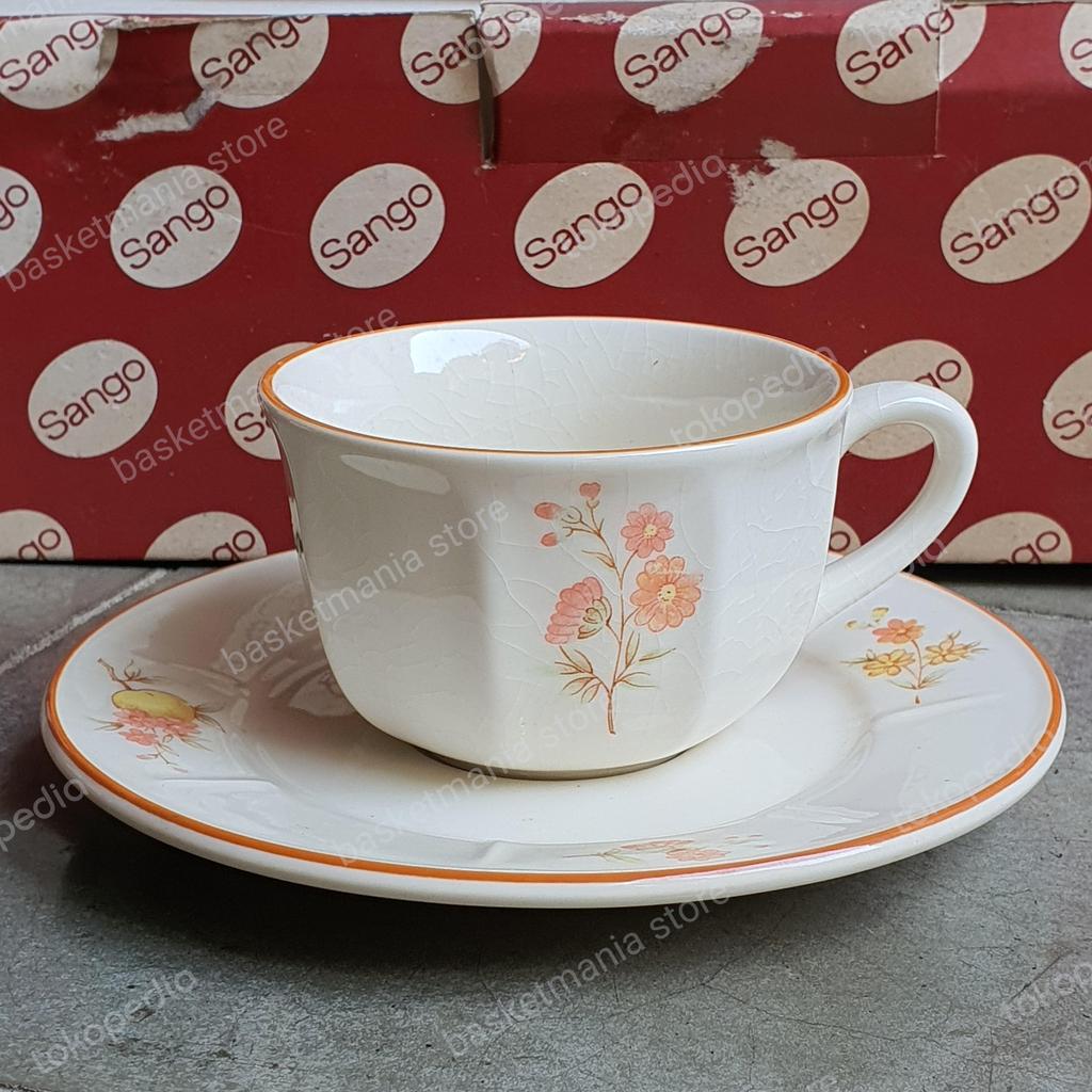 set cangkir piring lepek sango teh kopi tea coffee set porselen