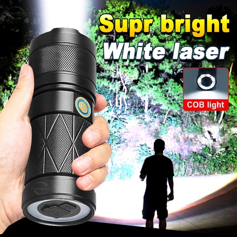 X1 Senter LED Super Terang Jarak Jauh 2000 meter Zoomable Senter Mini Anti Air Senter LED 90000 lume