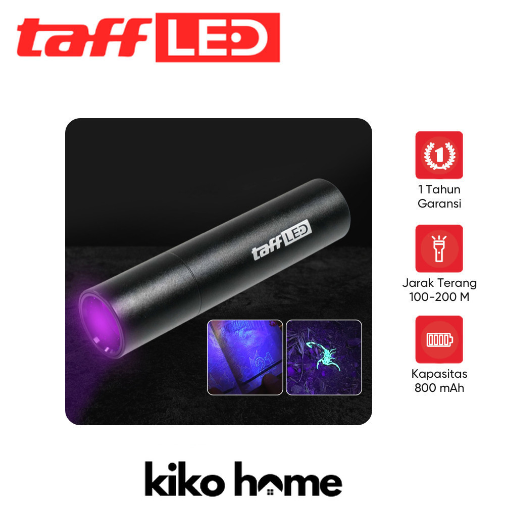 TAFFLED Senter UV Ultraviolet Mini Flashlight Money Detector 365nm - S11-Z
