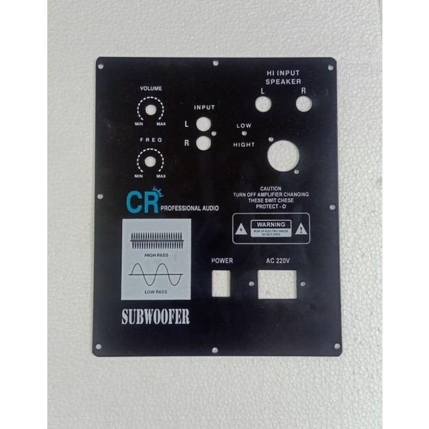 CR panel subwoofer 18 x 22 cm plat besi panel speaker aktif panel sub 18x22barang sesuai foto