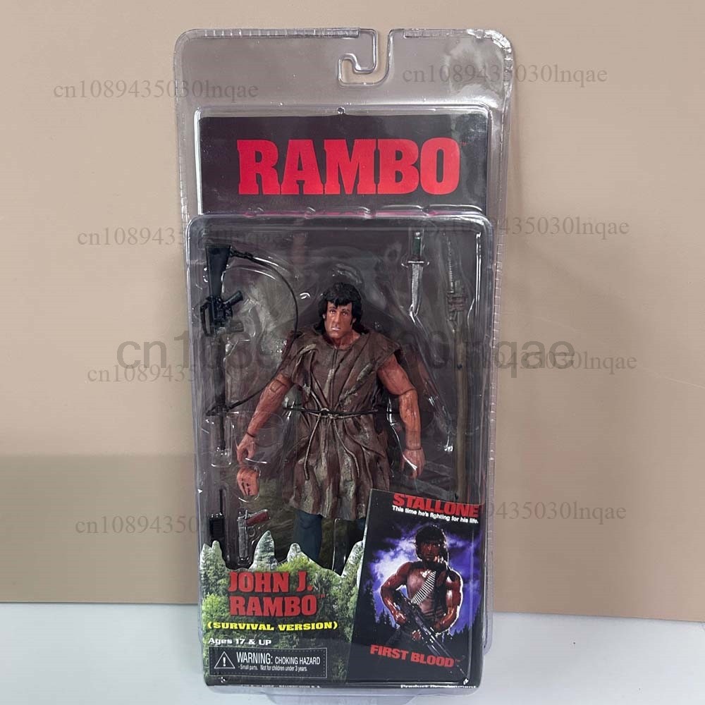 NECA Figure First Blood John J Rambo Stallone Action Figure Rambo 2015 Ver. Special Forces Soldier A