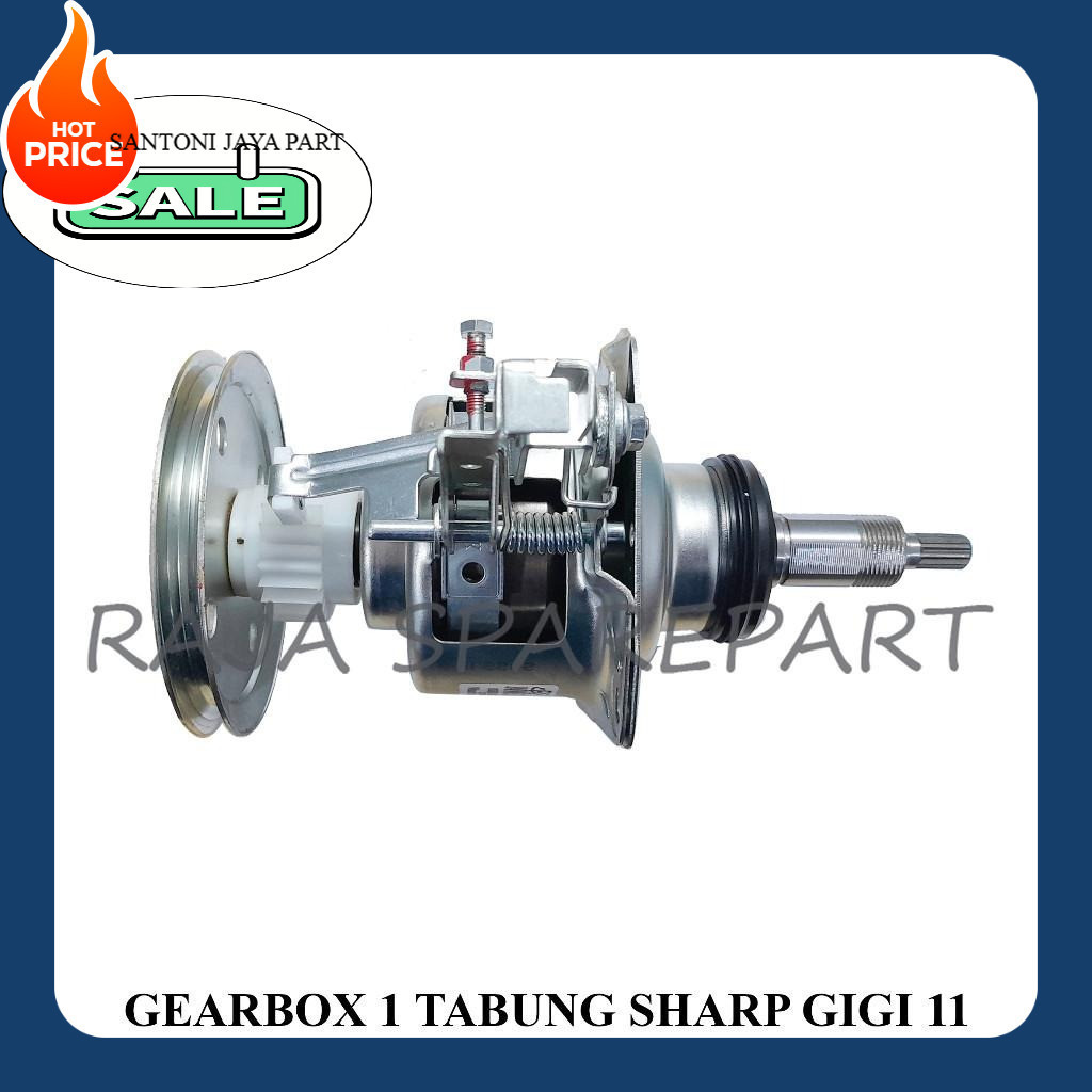 GEARBOX 1 TABUNG MESIN CUCI/GEARBOX 1 TABUNG SHARP GIGI 11 G1 10KG